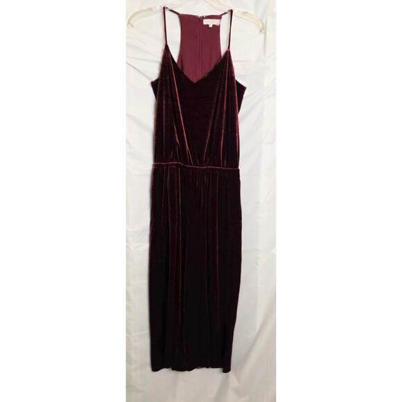 1. State Pants - 1. STATE The Nomad Culotte Romper Jumpsuit Women's XS Deep Burgandy Velvet